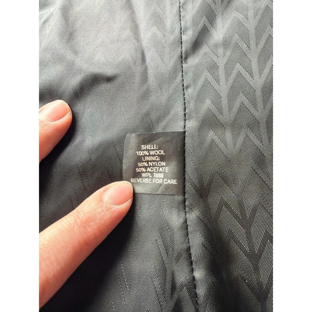Michael Michael Kors Wool‎ Hooded Coat Women's Size 10 Black Double Breasted